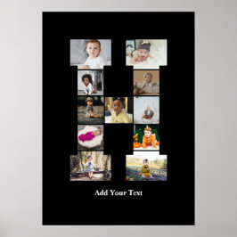 Entwerfen Sie Ihre eigene Letter-H-FotoCollage Poster