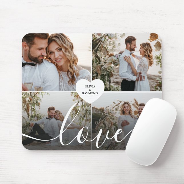 Entwerfen Sie Ihre eigene Liebe Collage Fotografy Mousepad (Mit Mouse)