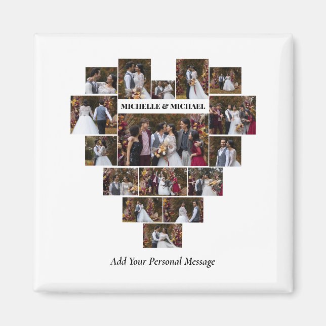 Entwerfen Sie Ihre eigene Liebe Herz geformt FotoC Magnet (Vorne)