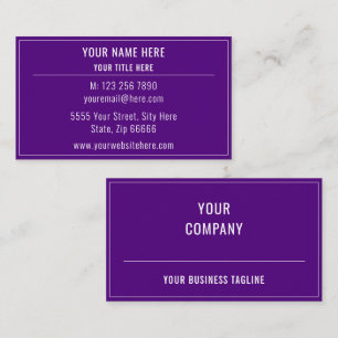 Entwerfen Sie Ihre eigene Lila Visitenkarte - kund