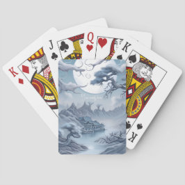 Entwerfen Sie Ihre eigene mistelblaue Landschaft Spielkarten