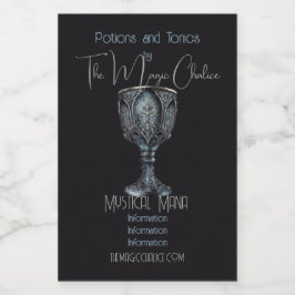 Entwerfen Sie Ihre eigene mittelalterliche Skihütt Lebensmitteletikett