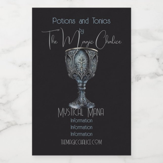 Entwerfen Sie Ihre eigene mittelalterliche Skihütt Lebensmitteletikett (Einzelnes Label)