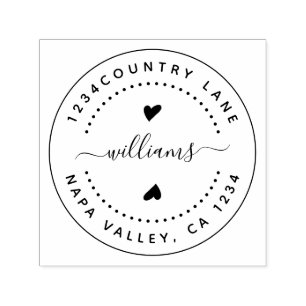 Entwerfen Sie Ihre eigene moderne Runde Rückfahrt  Permastempel