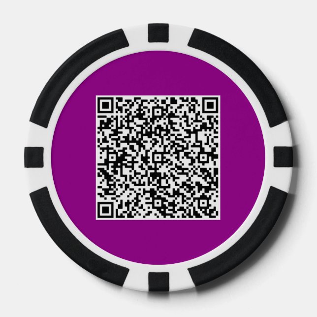Entwerfen Sie Ihre eigene QR-Code-Poker-Chips-Vorl Pokerchips (Vorderseite)