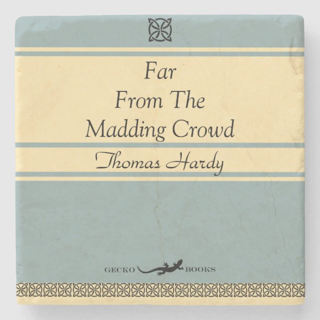 Entwerfen Sie Ihre eigene Retro-Buchabdeckung Steinuntersetzer (Vorderseite)