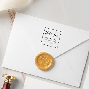 Entwerfen Sie Ihre eigene Rücksendeadresse für ben Gummistempel