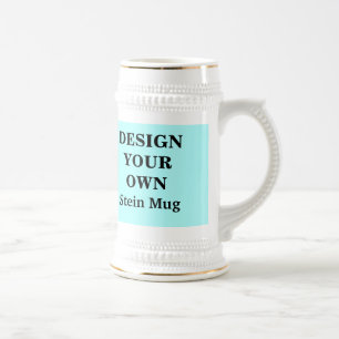 Entwerfen Sie Ihre eigene Stein-Tasse - Light Blue Bierglas