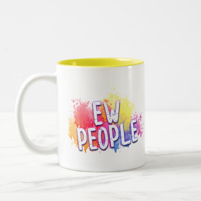 Entwerfen Sie Ihre eigene :-) Zwei-Tone-Tasse Zweifarbige Tasse (Links)