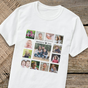 Entwerfen Sie Ihre eigenen 13 Bilder Collage Famil T-Shirt