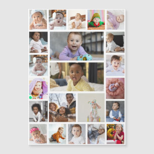 Entwerfen Sie Ihre eigenen 22 Bilder Collage Gerah Magnetkarte