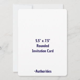 Entwerfen Sie Ihre eigenen 5,5" x 7,5" abgerundet Einladung