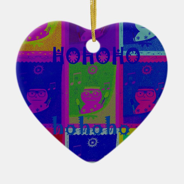 Entwerfen Sie Ihre eigenen besonderen Santa HoHoho Keramik Ornament (Vorne)