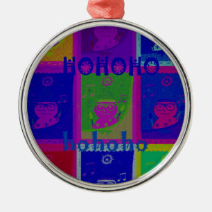 Entwerfen Sie Ihre eigenen besonderen Santa HoHoho Silbernes Ornament