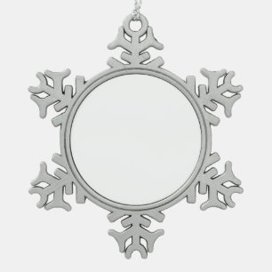 Entwerfen Sie Ihre eigenen Design-Pewter Snowflake Schneeflocken Zinn-Ornament