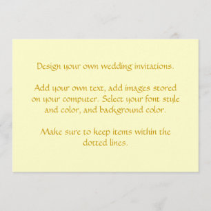 Entwerfen Sie Ihre eigenen Hochzeits-Einladungen Einladung