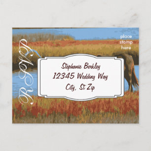 Entwerfen Sie Ihre eigenen Hochzeitstipps-RSVP-Pos Einladungspostkarte