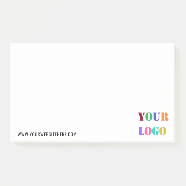 Entwerfen Sie Ihre eigenen Logo-Text-Business-Post Post-it Klebezettel (Vorderseite)