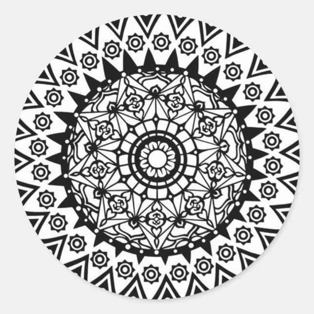 Entwerfen Sie Ihre eigenen Mandala Sticker (Vorderseite)