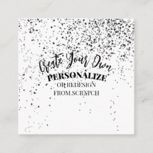 Entwerfen Sie Ihre eigenen Maßstäbe Quadratische Visitenkarte