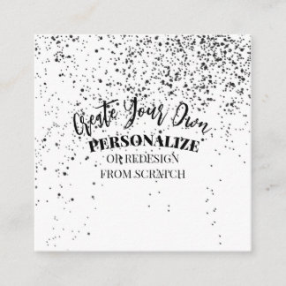 Entwerfen Sie Ihre eigenen Maßstäbe Quadratische Visitenkarte