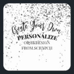 Entwerfen Sie Ihre eigenen Maßstäbe Quadratischer Aufkleber<br><div class="desc">Fügen Sie einen personalisierten Text hinzu oder überarbeiten Sie dieses Produkt komplett von Grund auf neu,  indem Sie unser Bild durch Ihr eigenes ersetzen! Fügen Sie Ihren eigenen Text hinzu,  wählen Sie Ihre Lieblings-Schriftart und Farben und besuchen Sie Illusory Optics auf Zazzle für mehr.</div>