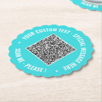 Entwerfen Sie Ihre eigenen QR-Code-Papieruntersetz