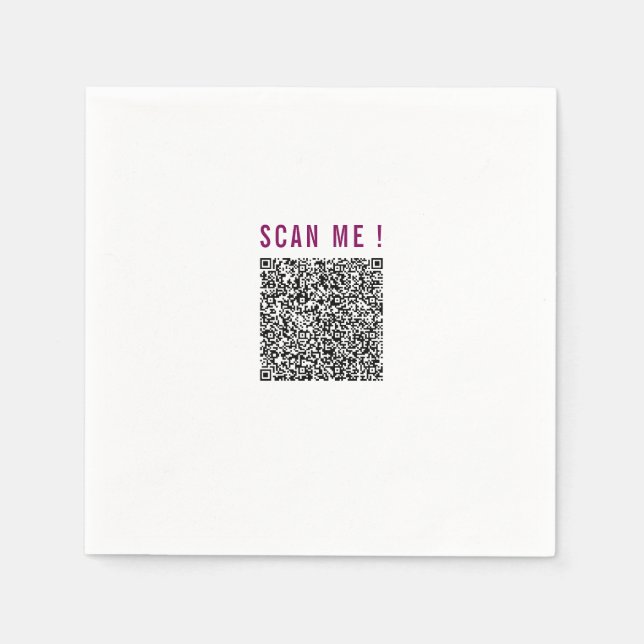 Entwerfen Sie Ihre eigenen QR Code Scan-Informatio Serviette (Vorderseite)