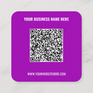 Entwerfen Sie Ihre eigenen QR-Code-Werbebusinesska Quadratische Visitenkarte