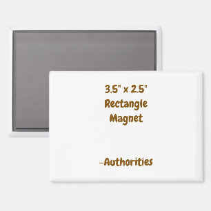 Entwerfen Sie Ihren eigenen 3,5" x 2,5" Rechteckma Magnet