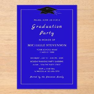 Entwerfen Sie Ihren eigenen Acryl-Abschluss. Acryleinladungen