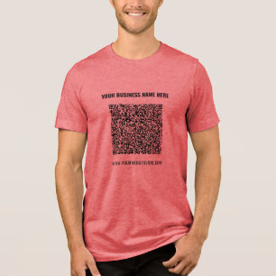 Entwerfen Sie Ihren eigenen gebrandeten QR-Code Ge Tri-Blend Shirt
