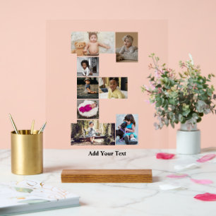 Entwerfen Sie Ihren eigenen Letter E FotoCollage Acrylschild