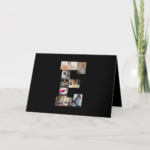 Entwerfen Sie Ihren eigenen Letter E FotoCollage Ankündigung