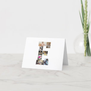 Entwerfen Sie Ihren eigenen Letter E FotoCollage Ankündigung