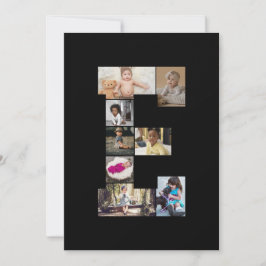 Entwerfen Sie Ihren eigenen Letter E FotoCollage Feiertagskarte