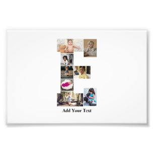 Entwerfen Sie Ihren eigenen Letter E FotoCollage Fotodruck