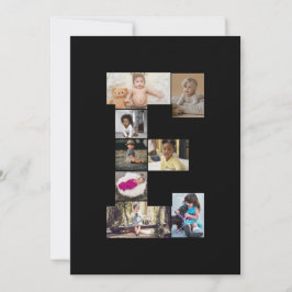 Entwerfen Sie Ihren eigenen Letter E FotoCollage Karte