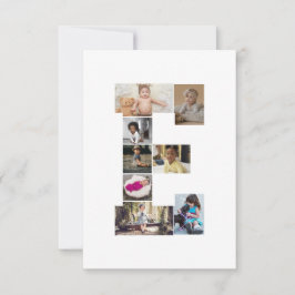 Entwerfen Sie Ihren eigenen Letter E FotoCollage Karte