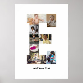 Entwerfen Sie Ihren eigenen Letter E FotoCollage Poster