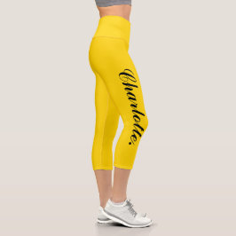 Entwerfen Sie Ihren eigenen Namen auf stilvollem G Capri Leggings