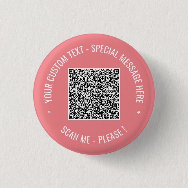 Entwerfen Sie Ihren eigenen QR-Code-Button-Geschen Button (Vorderseite)