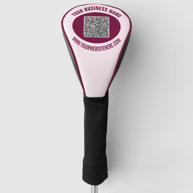 Entwerfen Sie Ihren eigenen QR-Code und Text-Golf- Golf Headcover (Vorderseite)