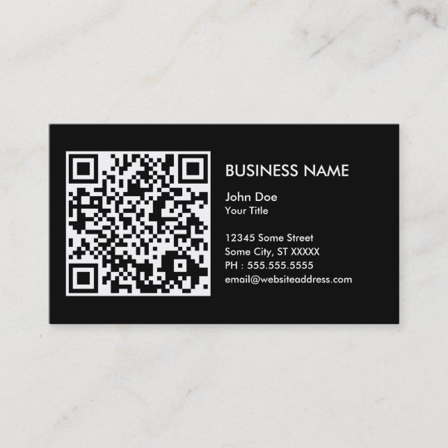 entwerfen Sie Ihren eigenen QR Code Visitenkarte (Vorderseite)