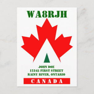 Entwerfen Sie Ihren eigenen QSL HAM Radio Operator Postkarte