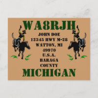 Entwerfen Sie Ihren eigenen QSL HAM Radio Ops Card