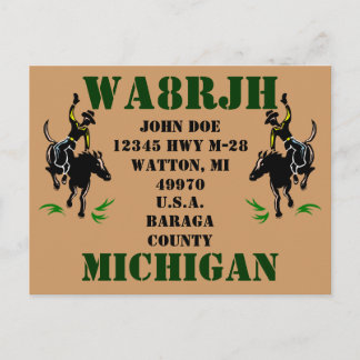 Entwerfen Sie Ihren eigenen QSL HAM Radio Ops Card Postkarte