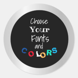 Entwerfen Sie Ihren farbenfrohen BusinessText-Aufk Runder Aufkleber