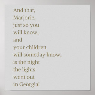 Entwerfen von Frauen Julia Sugarbaker Zitat Poster