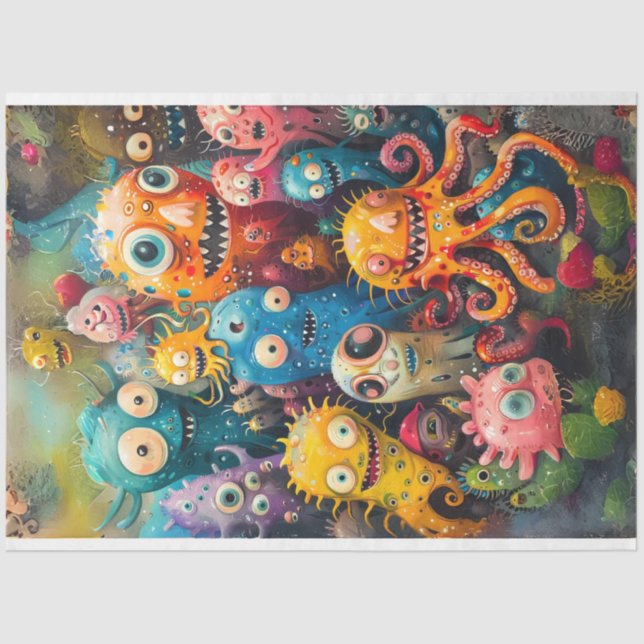 Entwerfen von Kindermöbeln in der Welt des Meeres Seidenpapier (Vorderseite)